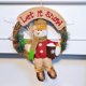 thumbnail image 3 of Corona navideña para puerta de entrada, coronas de puerta de 34 cm, colgador de puerta navideño, decoración de pared para coche (Papá Noel Claus), 3 of 5