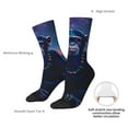 thumbnail image 4 of KLL Starry Sky Meditating Chimpanzees Print Cool Socks Men's Women's Crew Socks Funny Crazy Novelty Stockings, 4 of 6