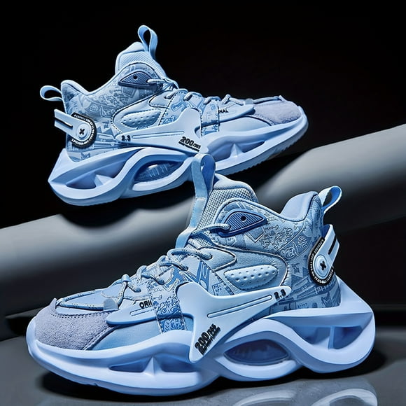 Stylish Men's Lace-up Basketball Shoes, Cushioning Comfortable Non-slip Sneakers, Spring And Summer