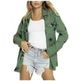 thumbnail image 1 of Chaquetas para mujer Abrigos Abrigos Moda Cuello vuelto Manga larga Sin capucha Casual Outwear Odeerbi ODB-5, 1 of 8