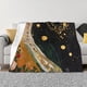 thumbnail image 1 of Fotbe Abstract Gold Floral Galaxy Manta de Franela con Estampado, Manta Ultrasuave para Cama, Sofá, Auto, Hipoalergénica y Antibolitas-60"x50", 1 of 6