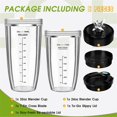 thumbnail image 2 of Blender Replacement Parts for , 32oz & 24oz Blender Cups, 2 of 5