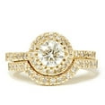 thumbnail image 1 of 14k Yellow Gold 1 1/2ct  Diamond Halo Engagement Wedding Ring Matching, 1 of 2