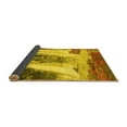 thumbnail image 2 of Ahgly Company Indoor Square Abstract Yellow Modern Area Rugs, 6' Square, 2 of 4