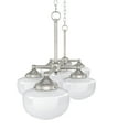 thumbnail image 5 of Hunter - Saddle Creek 7-light Brushed Nickel, Extra Large Chandelier, Dimmable, Schoolhouse Style, Linear Shaped, for Bedrooms, Dining, Living Rooms - 19492, 5 of 9