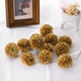 thumbnail image 4 of Uxcell 12-Pack Artificial Flower Heads, Fake Chrysanthemum Silk Flowers for DIY Home/Wedding/Centerpieces [Gold], 4 of 7