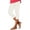 White, variant on MLQIDK Pedal Pushers for Women Yoga Capri Pants Dressy Casual Elastic Waist Knee Length Comfy Leggings Trendy Summer Yoga Capri Pants with Pockets Hot Pink 2XL