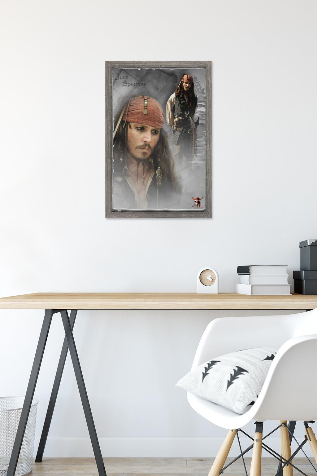 Disney Pirates of the Caribbean: At World's End - Johnny Wall Poster, 14.725" x 22.375", Framed