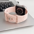 thumbnail image 3 of Compatible for Apple Watch Band 49mm 45mm 44mm 42mm, Mermaid Engraved Pattern iWatch Strap Soft Silicone Sport Wristband Replacement Band for iWatch Ultra 2/1 Series 9 8 7 6 5 4 SE 3 2 1, Pink, 3 of 6
