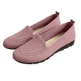 thumbnail image 4 of Xfvqtps Womens Breathable Knit Loafers Comfortable Slip on Flat Shoes with Cushioned Insole Lightweight Mesh Casual Shoes Pink, 4 of 6