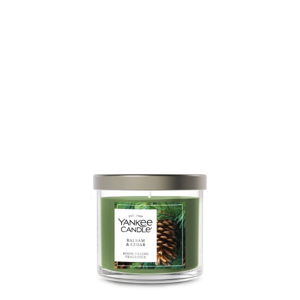 Yankee Candle Small Tumbler Scented Single Wick Jar Candle, Balsam Cedar, 4.3 oz (Pack of 2)