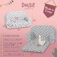 thumbnail image 3 of Delsit Toddler Couch and Kids Flip Open Foam Double Sofa, Gray with Clouds, 3 of 6
