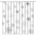 thumbnail image 2 of Christmas Snowflake Shower Curtain Winter Snowy Gray Merry Christmas Holidy Fabric Bathroom Curtain Set with Hooks(70" WX70 H), 2 of 3