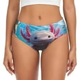 thumbnail image 1 of Fotbe Cute Underwater Axolotl Calzones Estampados para Mujer – Ropa Interior de Algodón, Cómoda, Suave y Elástica-Medium, 1 of 6