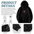 thumbnail image 4 of Men's Long Sleeve Hoodie Pullover with Pockets - Brown Heart & Spider Web Graphic Design Relaxed Fit Stylish & Unique, 4 of 7