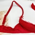 thumbnail image 4 of Quarter Cup Bra Soft Bras Open Cup Bra Sports Bras Cupless Bra Comfort Bra Stretch Bras for Women,Red,70B, 4 of 8