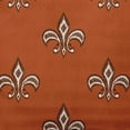 thumbnail image 2 of Simply Daisy 16" x 16" Fleur de Lis Indoor/Outdoor Polyester Throw Pillow, Sienna, 2 of 3