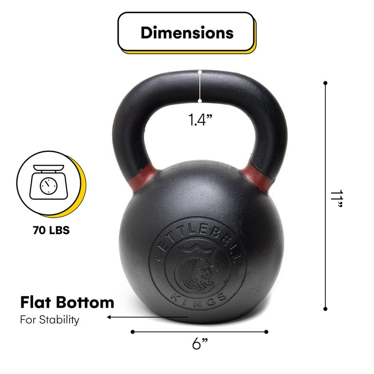 KETTLEBELL KINGS Powder Coat Cast Iron Kettlebell Weights