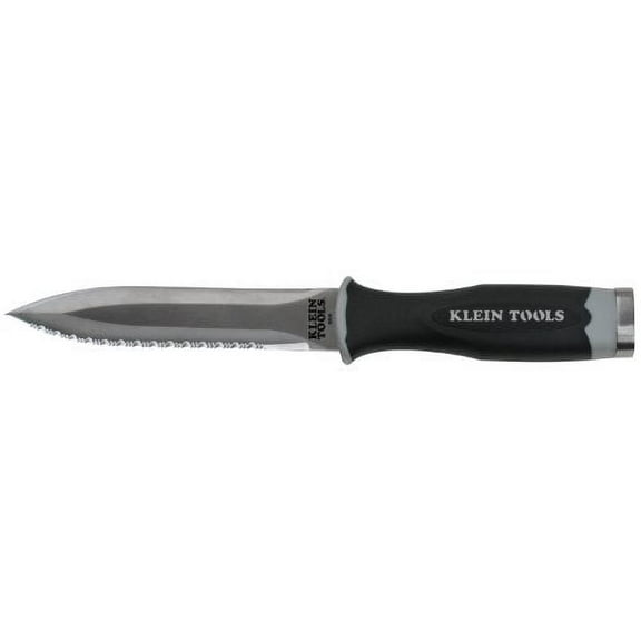 Knife, Serrated Stainless Steel Bladed Duct Knife for Flexible Duct and Duct Board in Sheath Klein Tools DK06