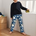 thumbnail image 5 of Yiaed cute winter bear Print Teenagers' Lounge Pants, Loose PJ Bottoms, Long Pajama Pants for Men-Medium, 5 of 6