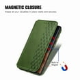thumbnail image 5 of TECH CIRCLE for Samsung Galaxy S20 Wallet Phone Case, 3D Embossing Plaid w/ Stand Function PU Leather Flip Case ID Credit Cards Pocket Shockproof Magnetic Closure Cover,Green, 5 of 11