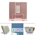 thumbnail image 4 of veasfak Adjustable Reading Book Holder Stand Bookshelves with Page Clips Magazine Holder Pink B, 4 of 9