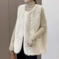 thumbnail image 5 of qolati Women's Shaker Fleece Vest Casual Sleeveless Sherpa Vests Jacket Lightweight Button Down Waistcoat Outerwear with Pockets, 5 of 7
