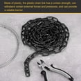 thumbnail image 3 of Plastic Chain Links, 1.9-Inch 25 Foot Barrier Chain with S-hooks, Black, 3 of 7