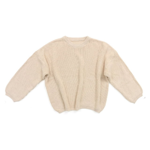 Bébé Fille Tricot Pull Pull Pull Sweat-Shirt Chaud Col Rond Manches Longues pour Bébé Tout-Petit