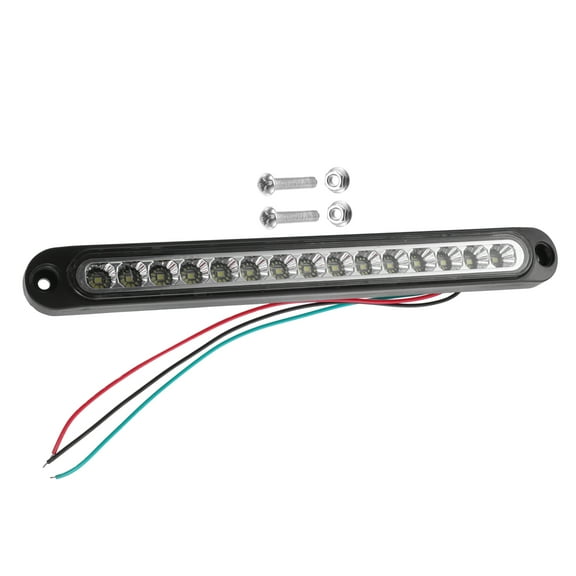 Unique Bargains 12V 24V 16 LED Car Trailer Identification Light Turn Signal Tail Light Strip Assembly White