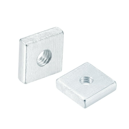 Uxcell Square Nuts, 3x5.5x2 Yellow Zinc Plated Etric Coarse
