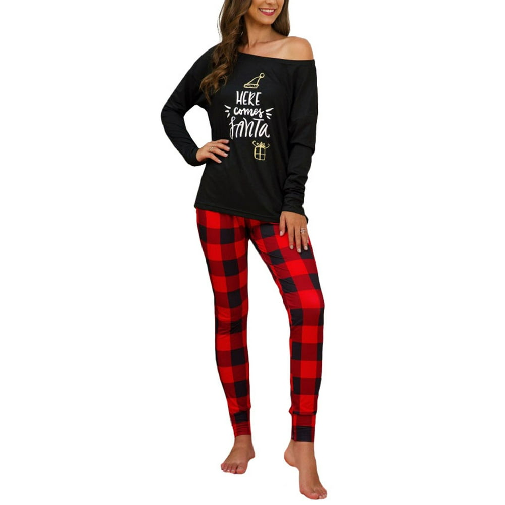 checked xmas pjs