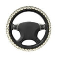 thumbnail image 3 of Elastic Steering Wheel Cover, Hohey Bee Golden2 Stretch Thickening Car Steering Wheel Cover Women Men, Steering Wheel Protector Universal 15 in, 3 of 7