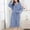 Blue, variant on Women's Loungewear Bath Robe - Hooded Plush Warm Robes, Belted with Pockets - Soft Stretchy Absorbent Loungewear - Cozy for Home & Post-Shower Gray S-M