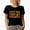 Black, variant on I Put the Hot in Psychotic, Witty Pun Quote, Groovy Retro Wavy Text Merch Gift, Black T-Shirt, Small