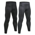 thumbnail image 1 of LANBAOSI 2 Pack Compression Pants Men Leggings Pocket Running Tights Male Athletic Base Layer Size X-Large, 1 of 7