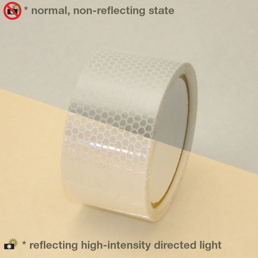 4 Strips Engineer Grade Prismatic 3M White Reflective Conspicuity Tape 1" x 12”