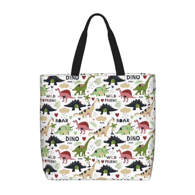 Balery Dinosaur Bolsa de Mano para Mujeres con Cremallera, Bolsa de Gimnasio con Compartimentos, Bolsa para Laptop, Bolsa para Trabajo
