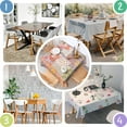 thumbnail image 4 of Pioneer Flower Floral Print Pattern Square Tablecloth,Waterproof Square Table Cover,Wipeable Spillproof Washable Table Cover for Home Kitchen Party Decor 60"x60"(152x152cm), 4 of 6