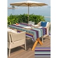 thumbnail image 4 of Modern Boho Art Outdoor Tablecloth - 60x102 Inch Rectangle Dining Table Cover, Colorful Abstract Bohemian Paisley Minimalist Waterproof Outdoor Table Cloth with Umbrella Hole & Zipper for Patio, 4 of 7