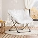 thumbnail image 1 of Yeshouse Sillón plegable extragrande y cómodo, con acento de piel sintética, para leer y relajarse, con estructura de metal, ideal para sala de estar, dormitorio y dormitorios, 1 of 9