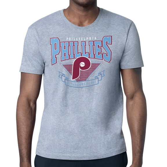Men's Starter Gray Philadelphia Phillies -80s Inspired T-Shirt