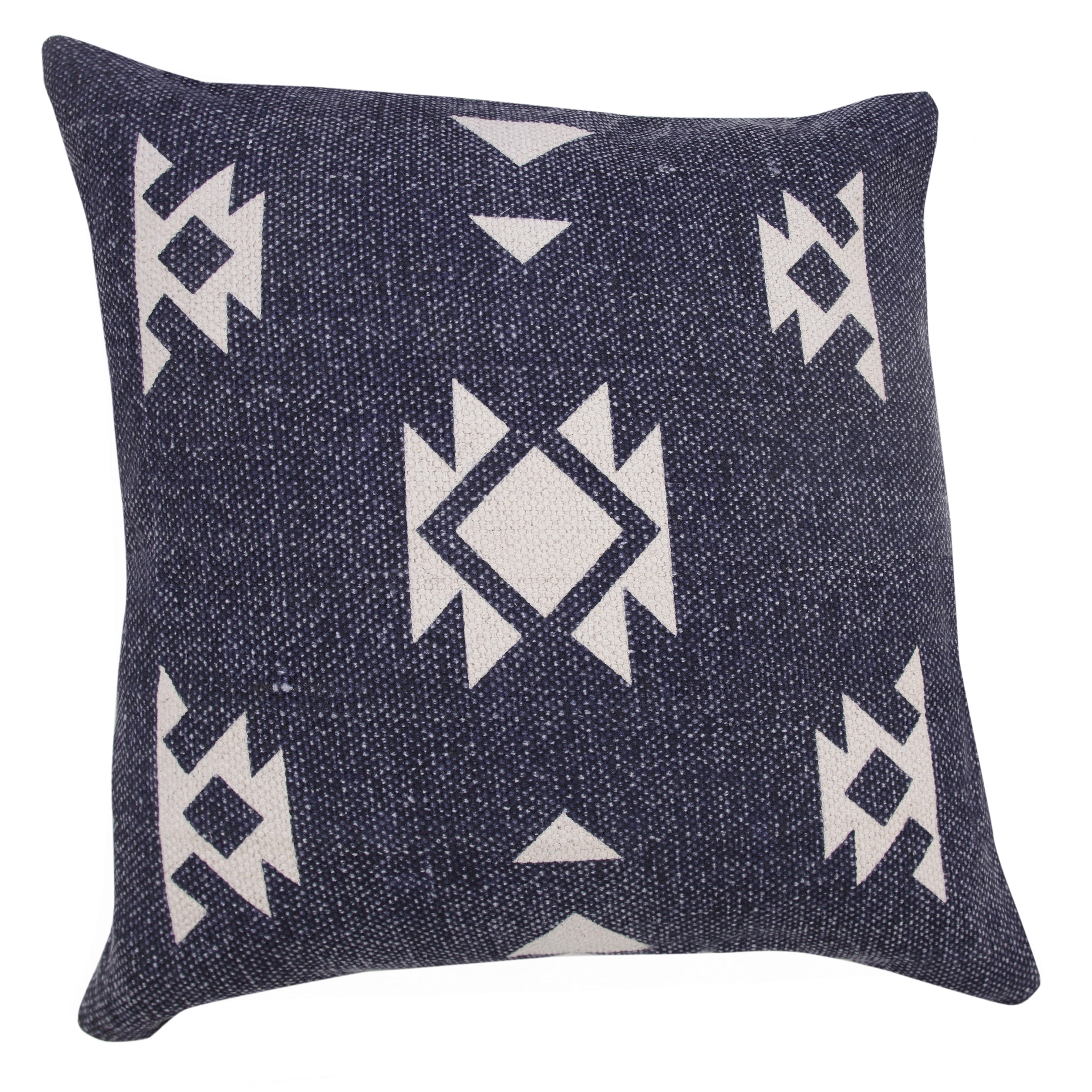 Harlow Hill 20" x 20" Blue Geometric Cotton Throw Pillow
