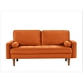 thumbnail image 5 of US Pride Furniture Monahan 58''W Velvet Tufted Living Room Loveseat, Orange, 5 of 6