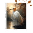thumbnail image 3 of Qisvanset 12x16 Inch Rainy Egret Canvas Wall Art, Vintage Oil Bird Portrait Elegant Nature Wall Decor, 3 of 8