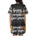 thumbnail image 3 of Kdxio Autumn Harvest Pumpkins Print Pajamas Sets for Women Short-Sleeved Pjs with Lounge Shorts Two Piece Sleepwear S-4XL, 3 of 8