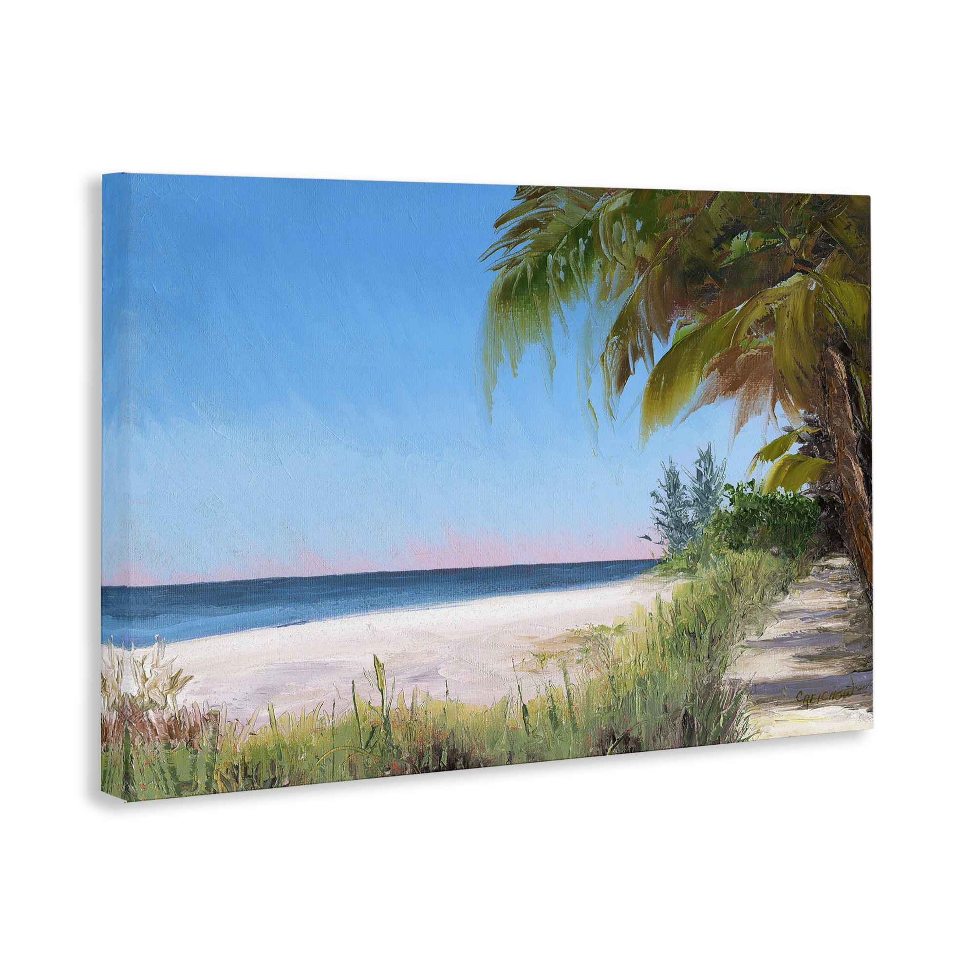 Stupell Industries Tropical Shady Path Landscape & Nature Painting Wrapped Canvas Art Print Wall Art, 30 x 20