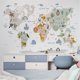 thumbnail image 2 of Pegatinas de pared grandes Fiudx Mapa del Mundo Extraíbles y Educativos, 2 of 5