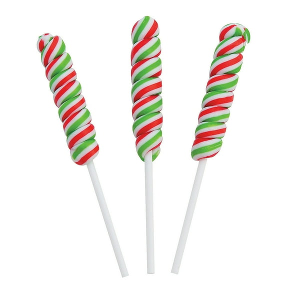 Holiday Twist Lollipops, Edibles, Christmas, 12 Pieces