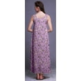 thumbnail image 3 of Bimba Rayon Maxi Nightwear Ladies Rayon Printed Sleeveless Night Gown Maxi Dress-XS, 3 of 5